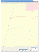 La Salle County, TX Digital Map Color Cast Style